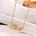 Love Heart Diamond Necklace for Women