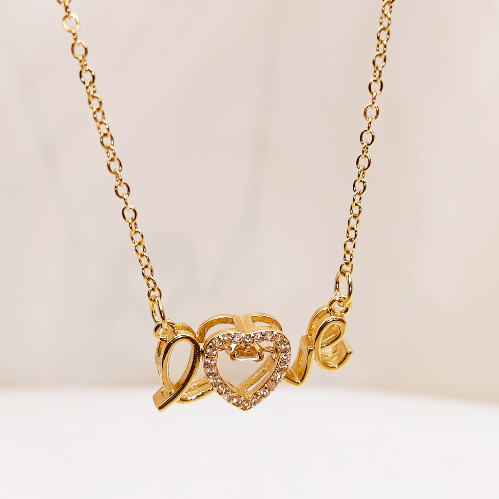 Love Heart Diamond Necklace for Women